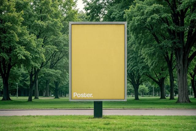 A4 Poster Signage Mockup