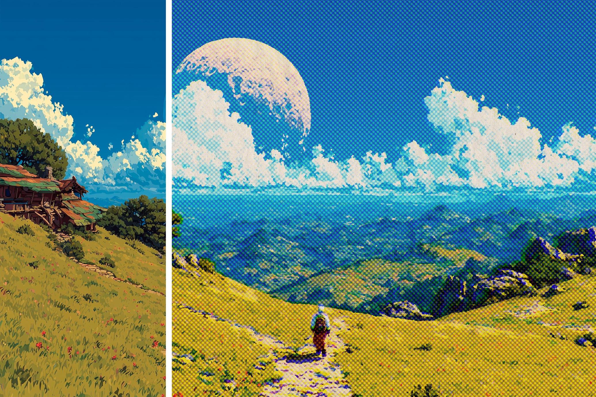 Retro Halftone Design Effect