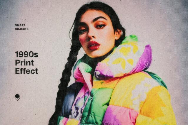 1990s Print Photo Effect