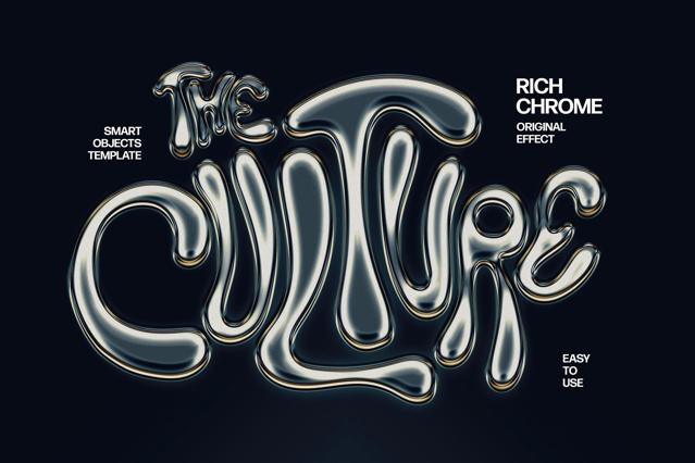 Silver Chrome Text Effect