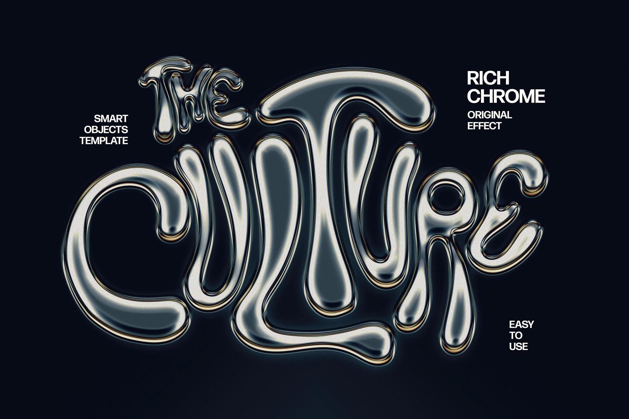 Silver Chrome Text Effect