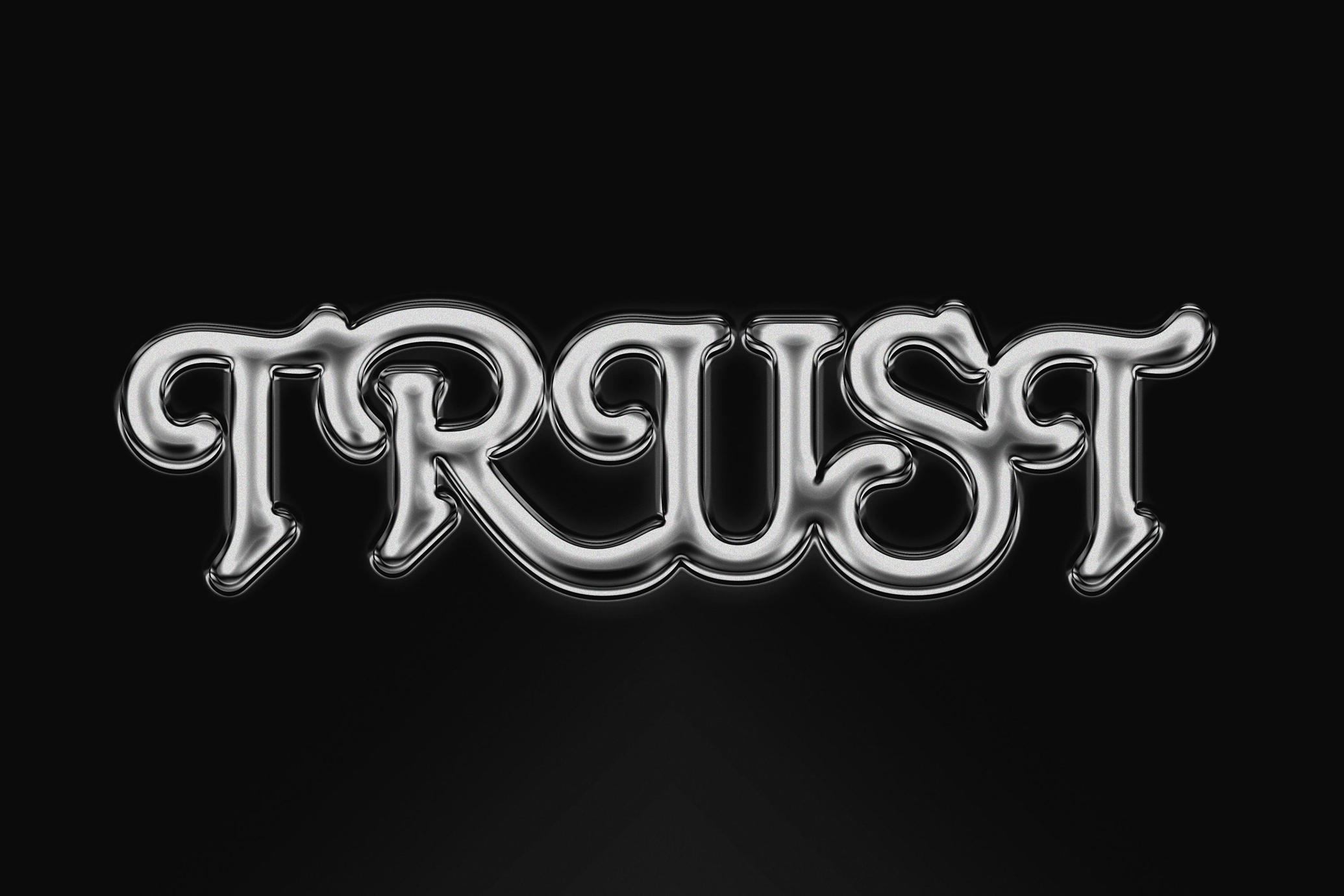 Silver Chrome Text Effect