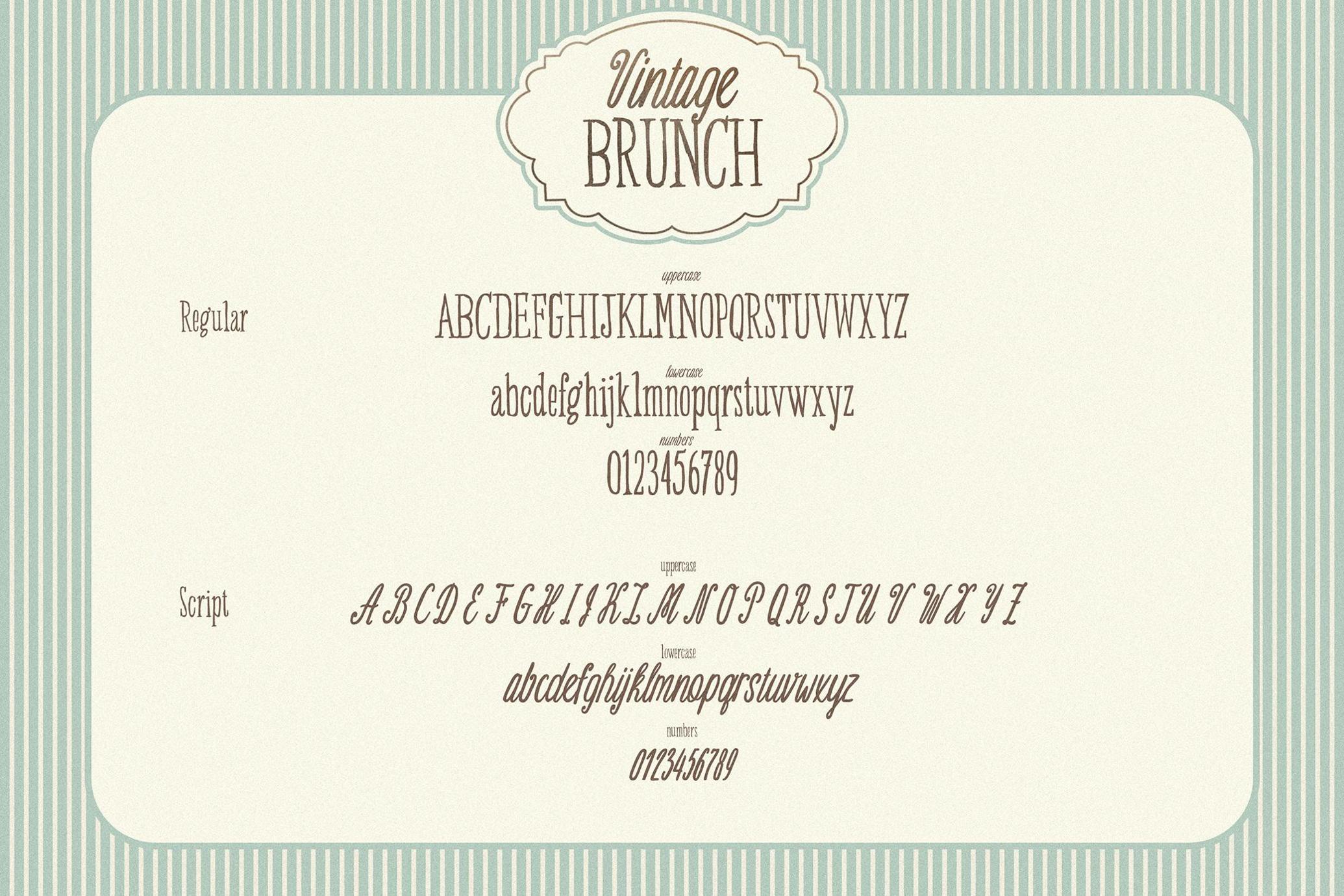 Vintage Brunch: Retro Font Duo