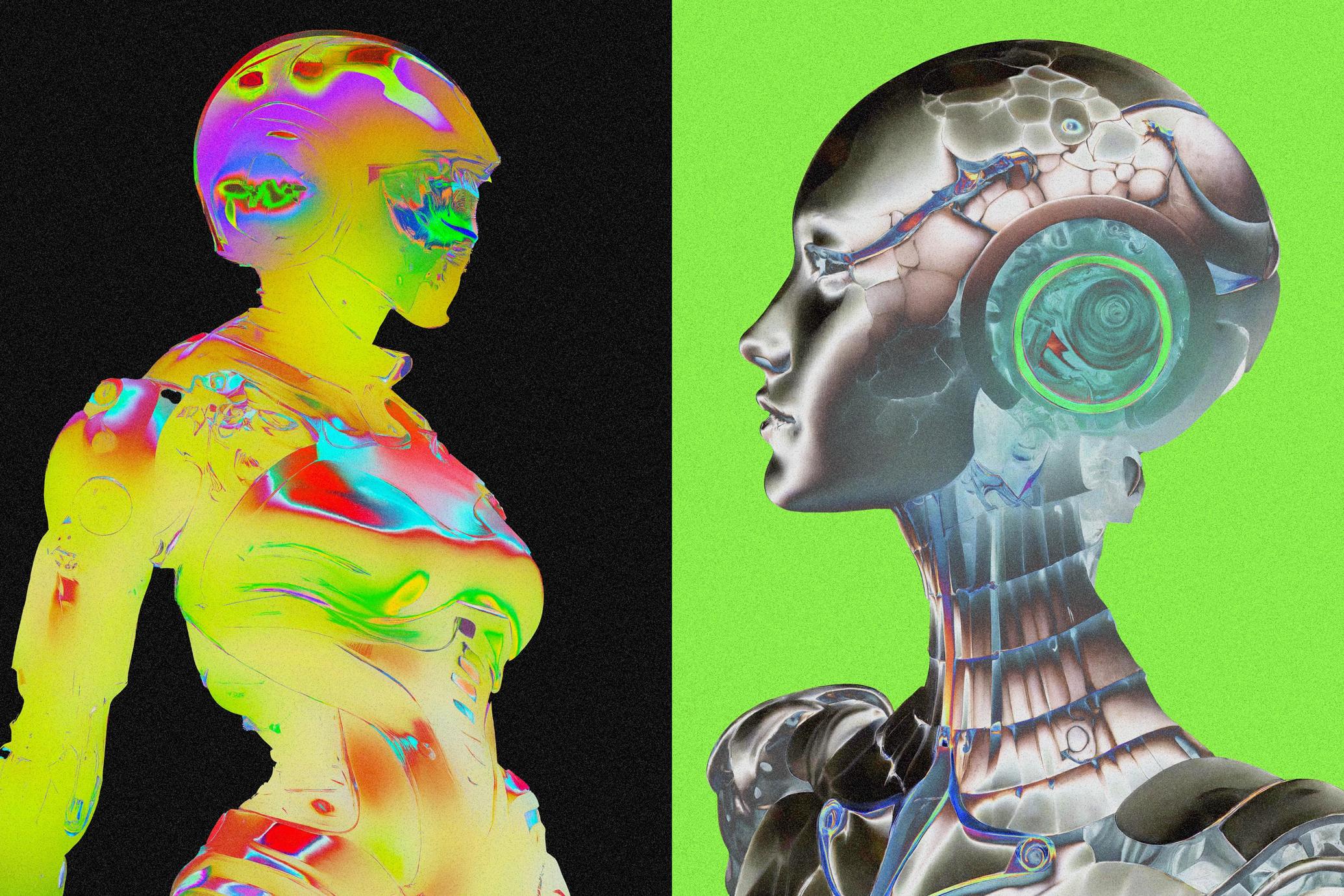Smooth Negative Neon Poster Effect
