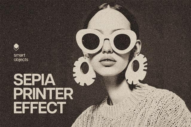 Sepia Printer Photo Effect