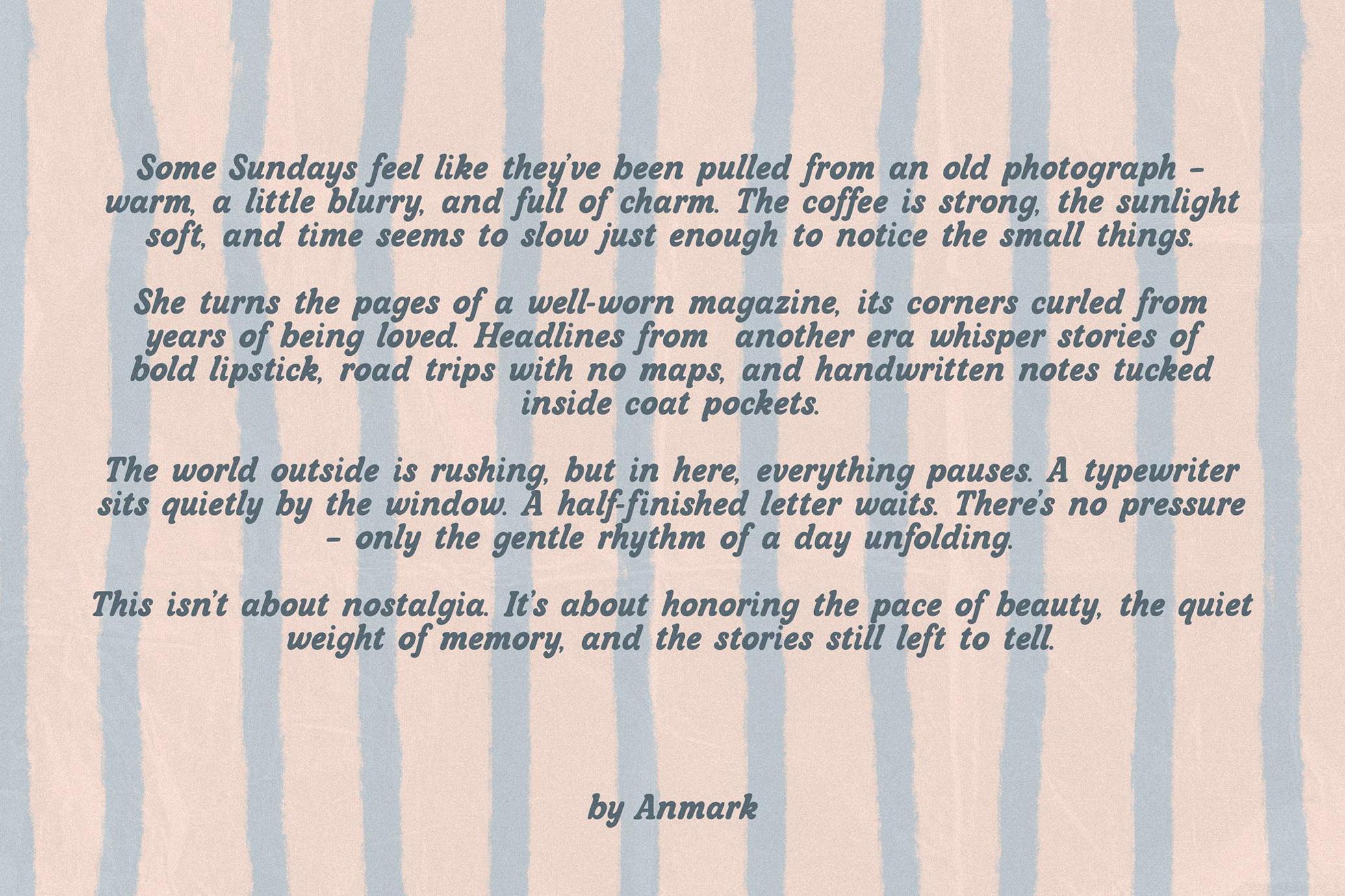The Sunday Magazine — Retro Font