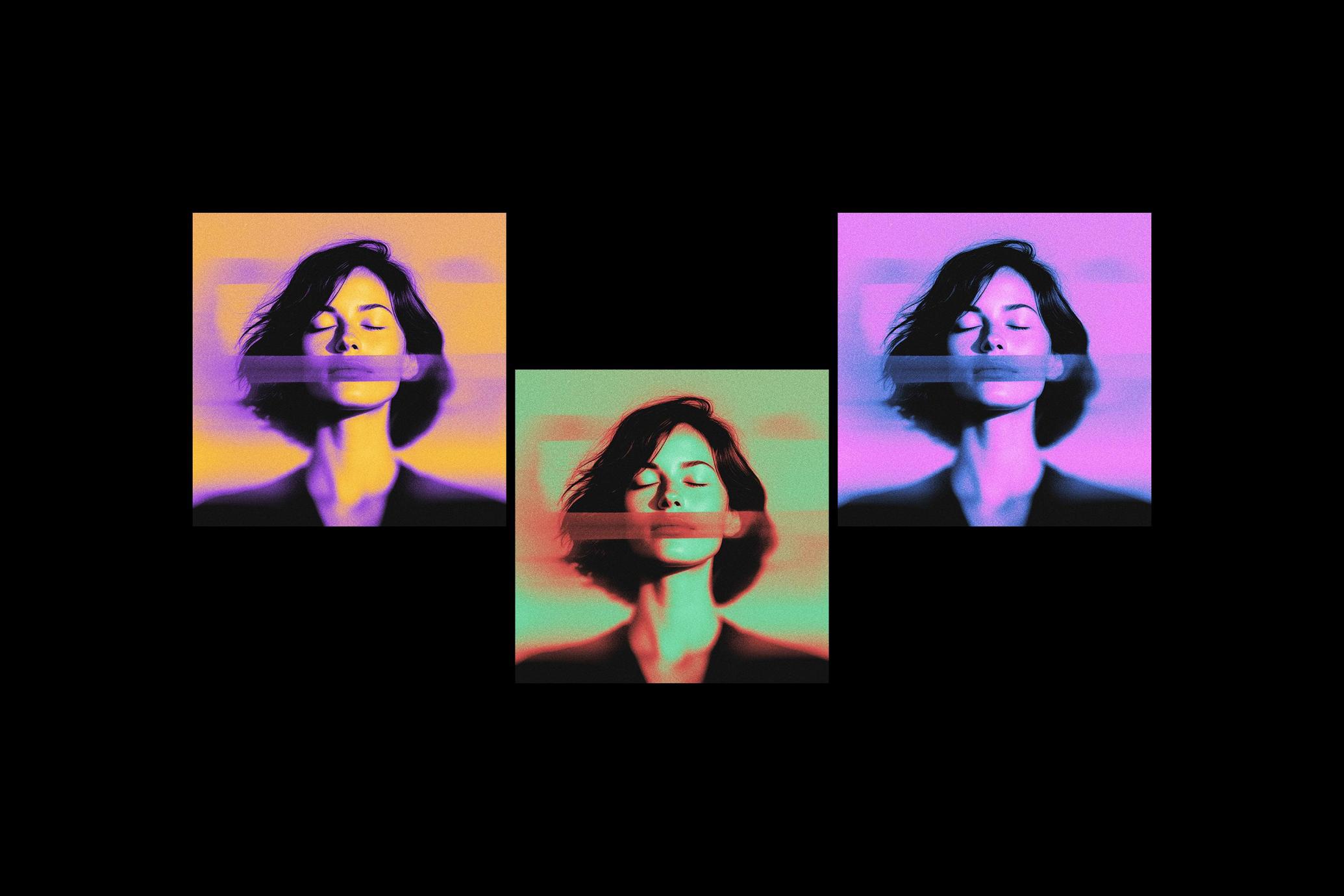 Glitch Blurred Photo Effect