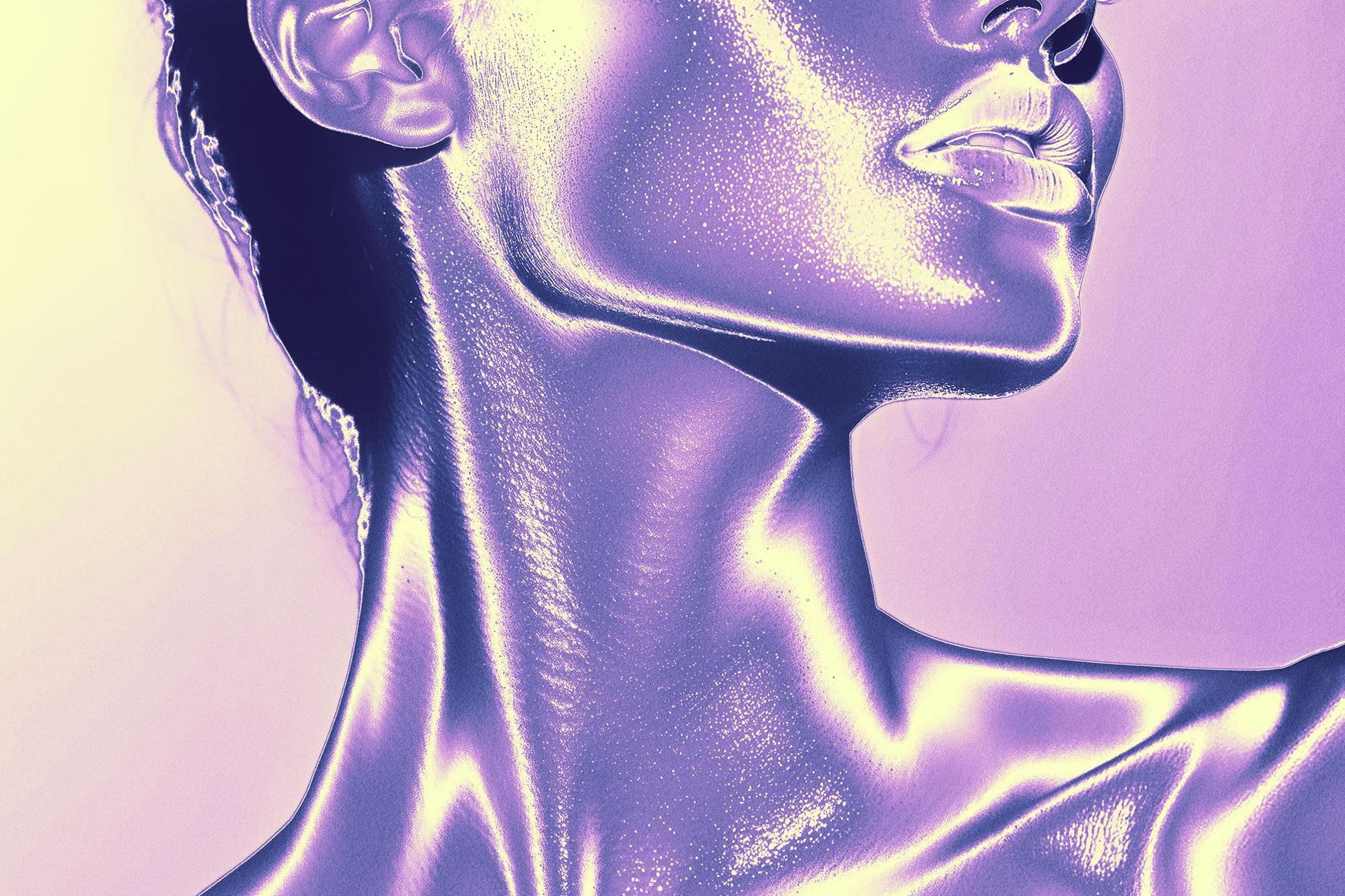 Metallic Shine Photo Effect