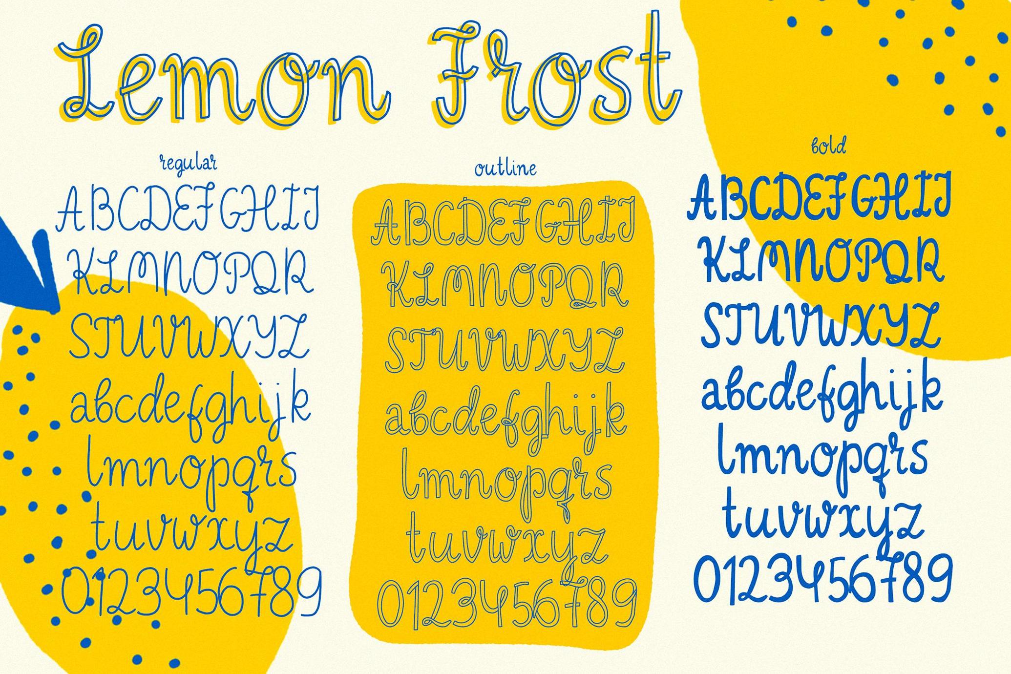Lemon Frost | Playful Font Trio
