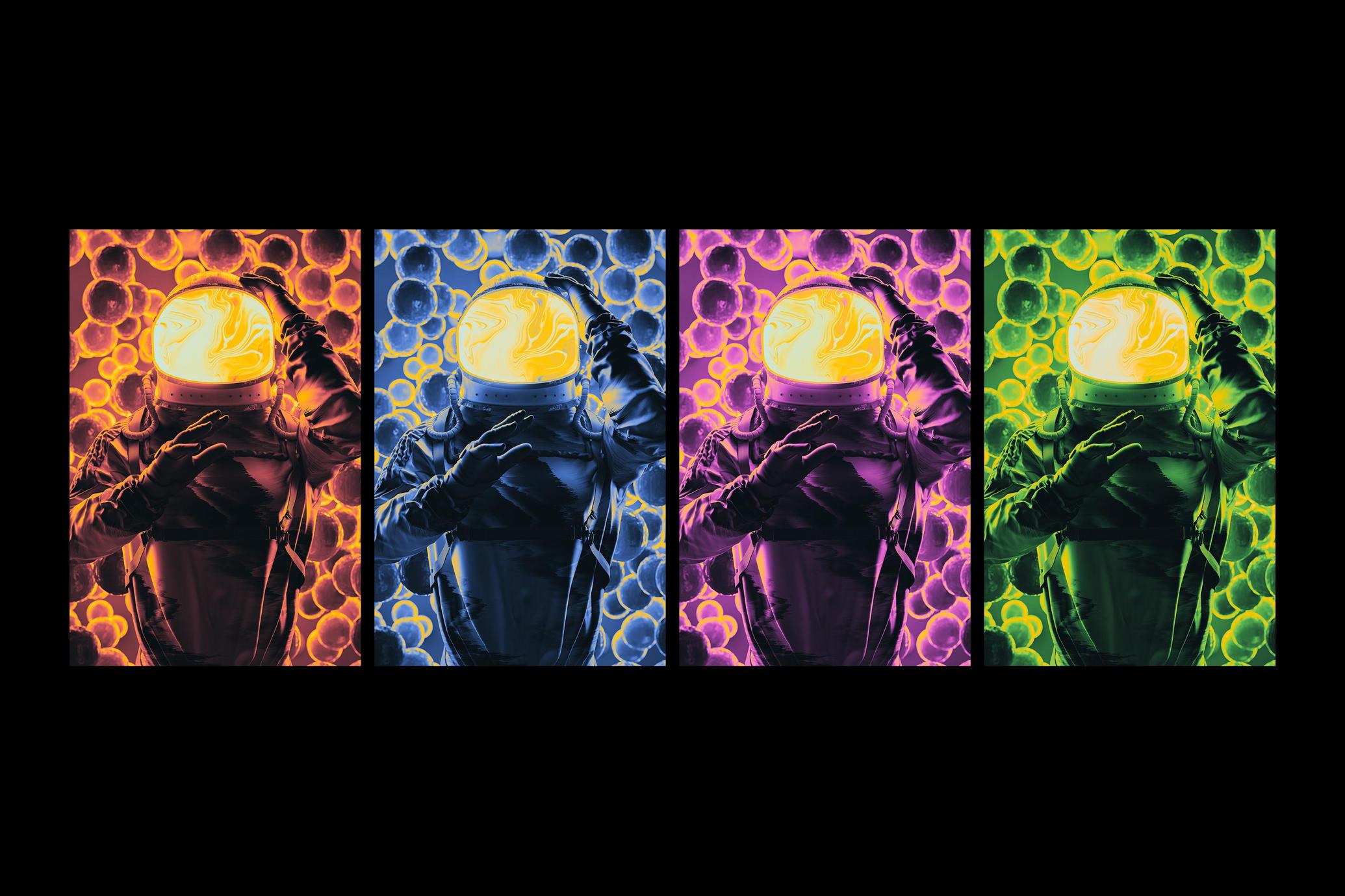Acid Gradient Maps Poster Effect