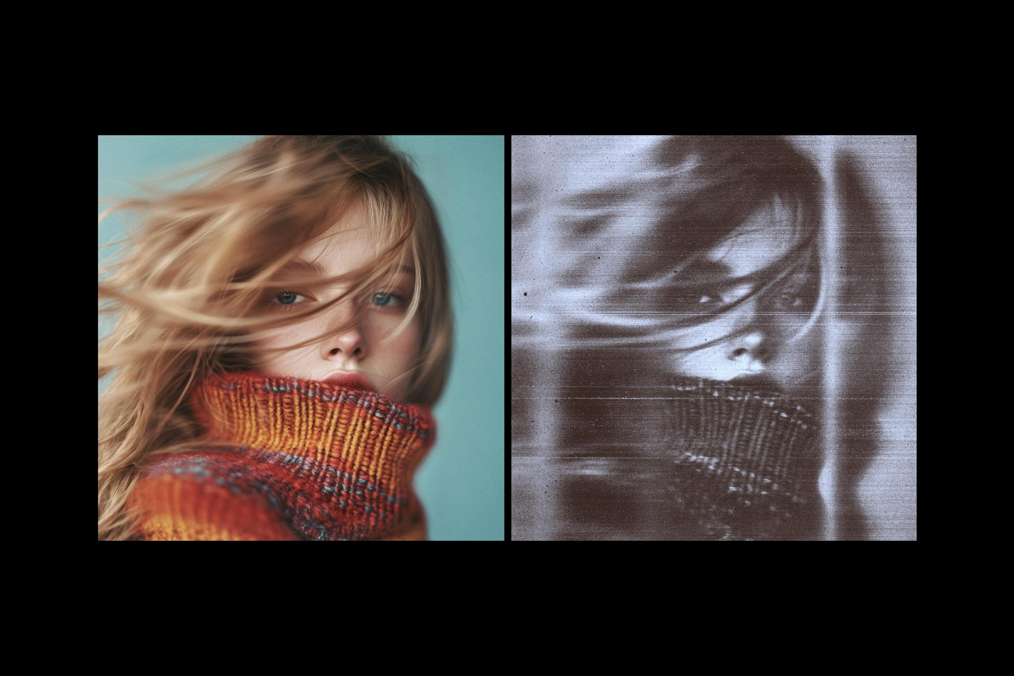 Distorted Scanner Photo Effect