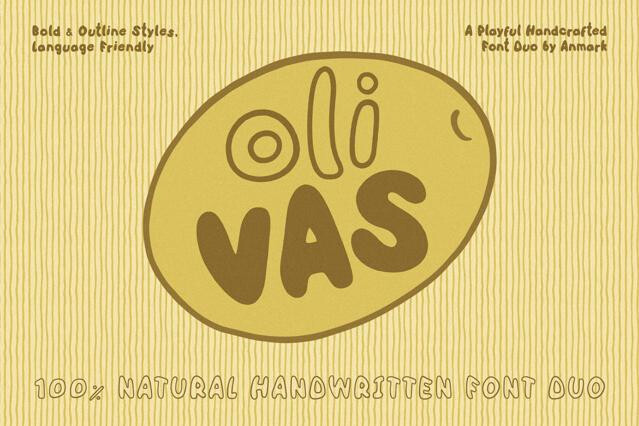 Olivas: Tasty Handmade Font Duo