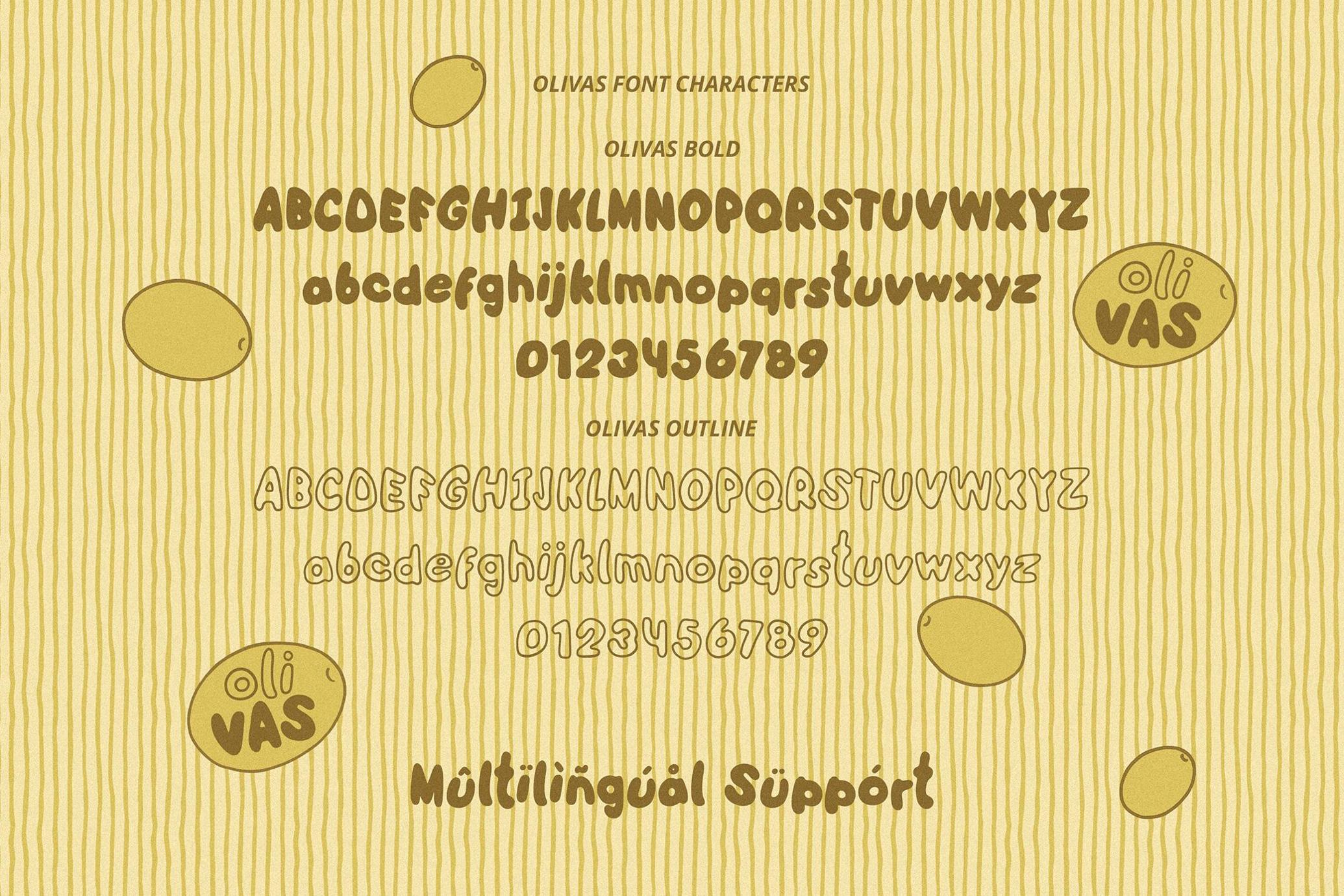 Olivas: Tasty Handmade Font Duo