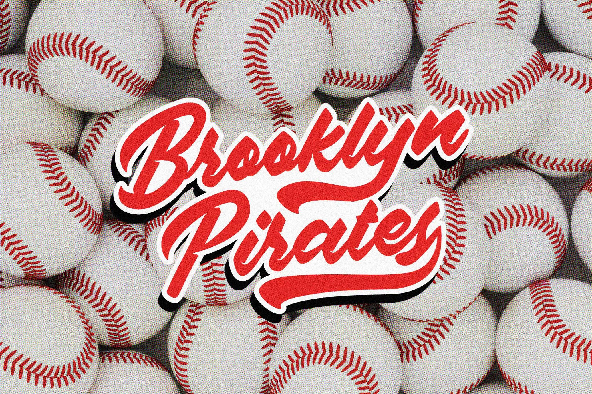 Brooklyn Pirates - Baseball Font