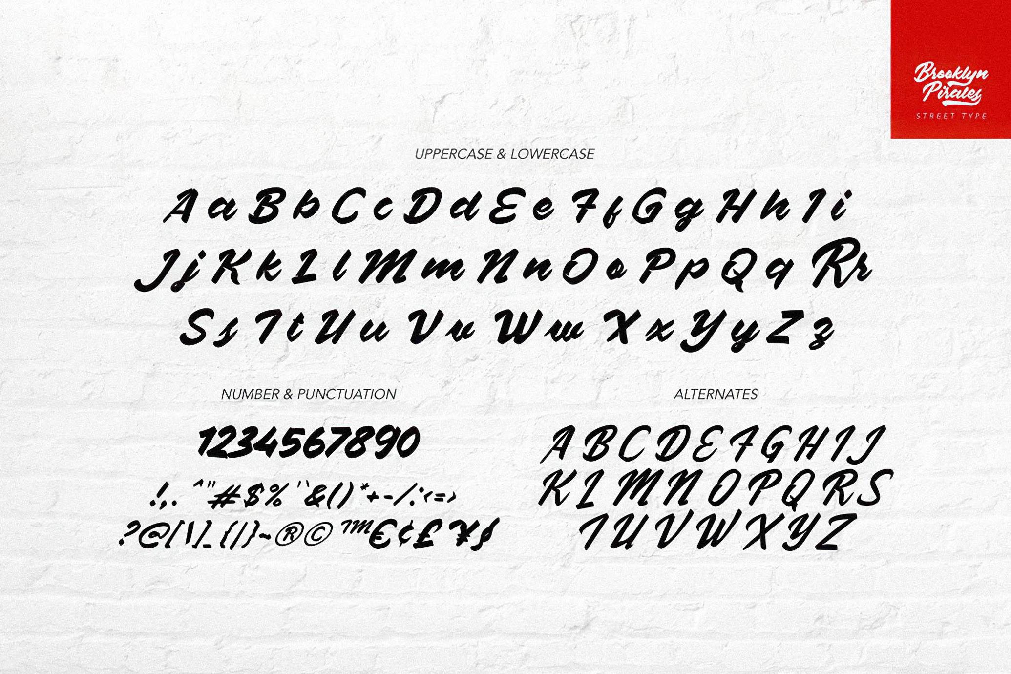 Brooklyn Pirates - Baseball Font