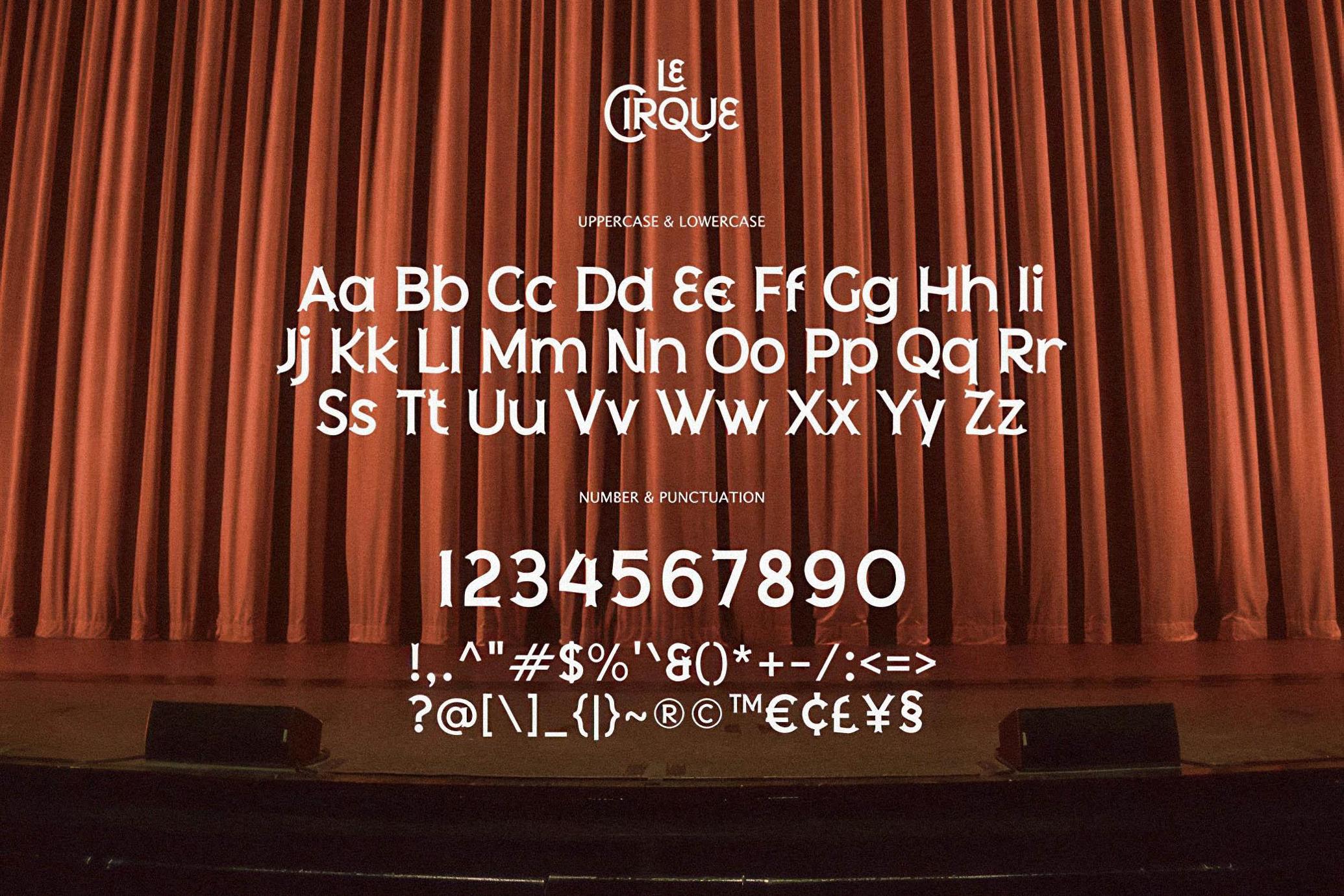 Le Cirque - Circus Font
