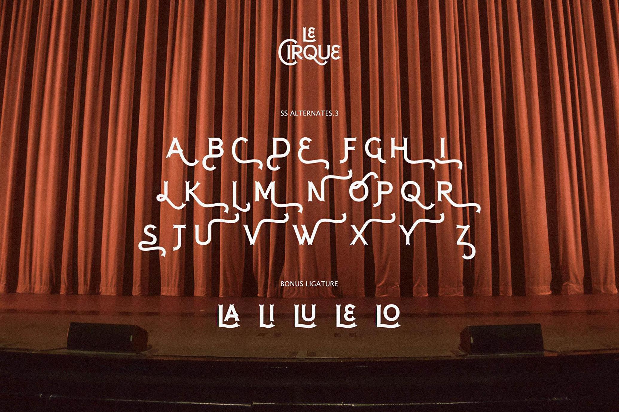 Le Cirque - Circus Font