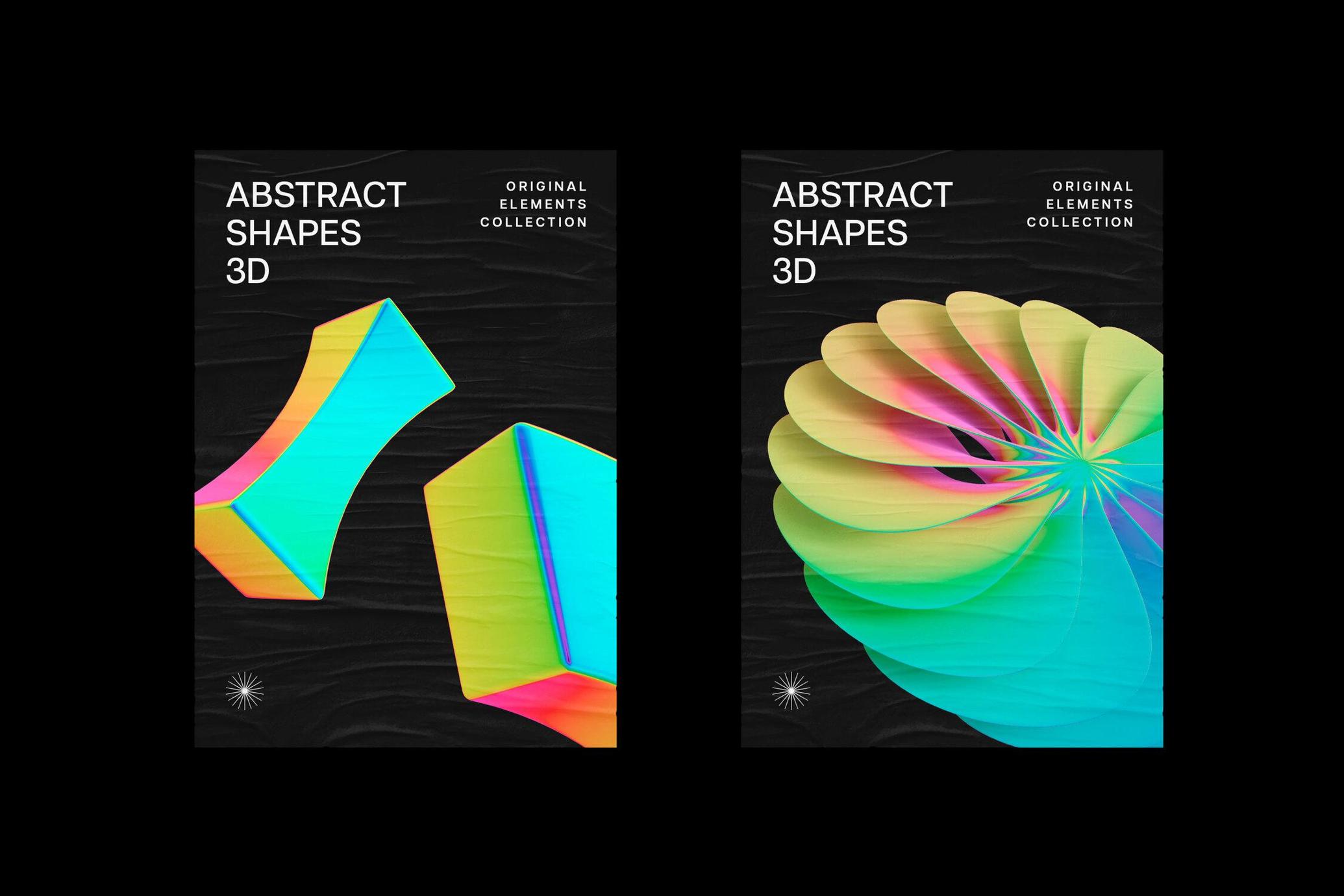 Neon Spectrum 3D Shapes