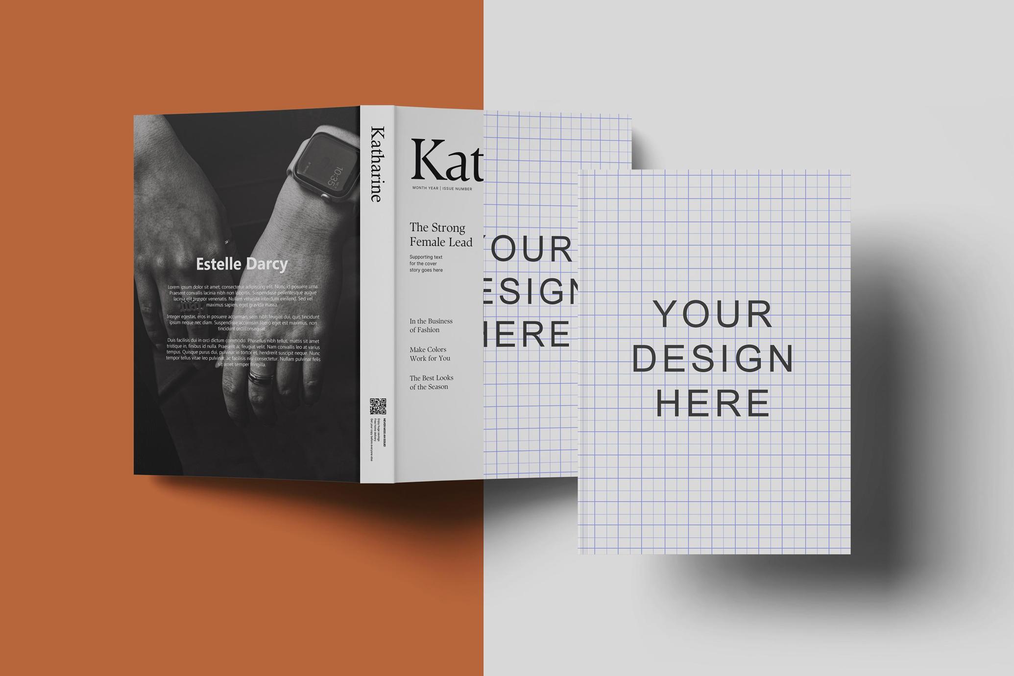 Front & Back Catalog Cover Mockup