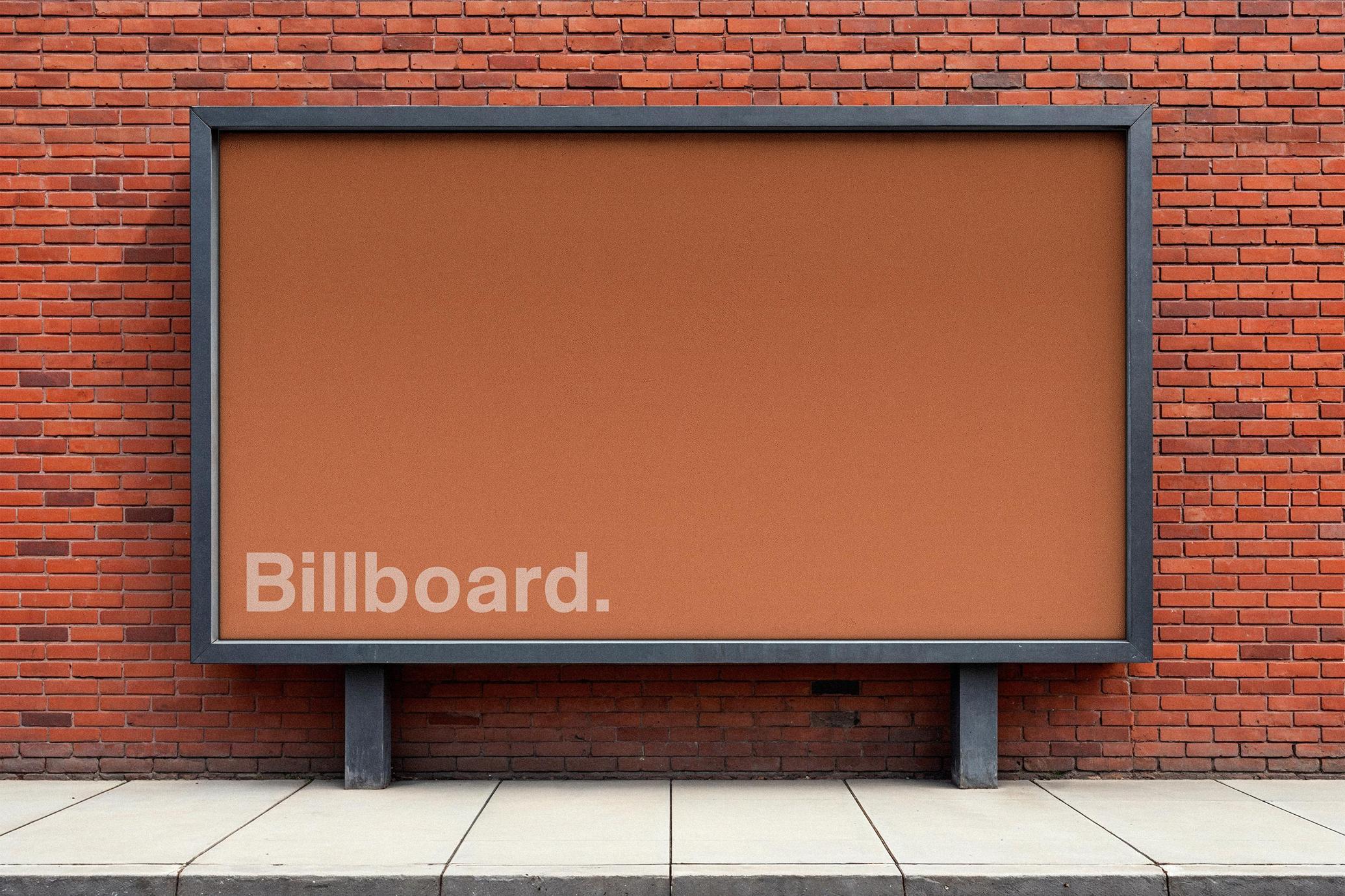 Brick Wall Billboard Mockup