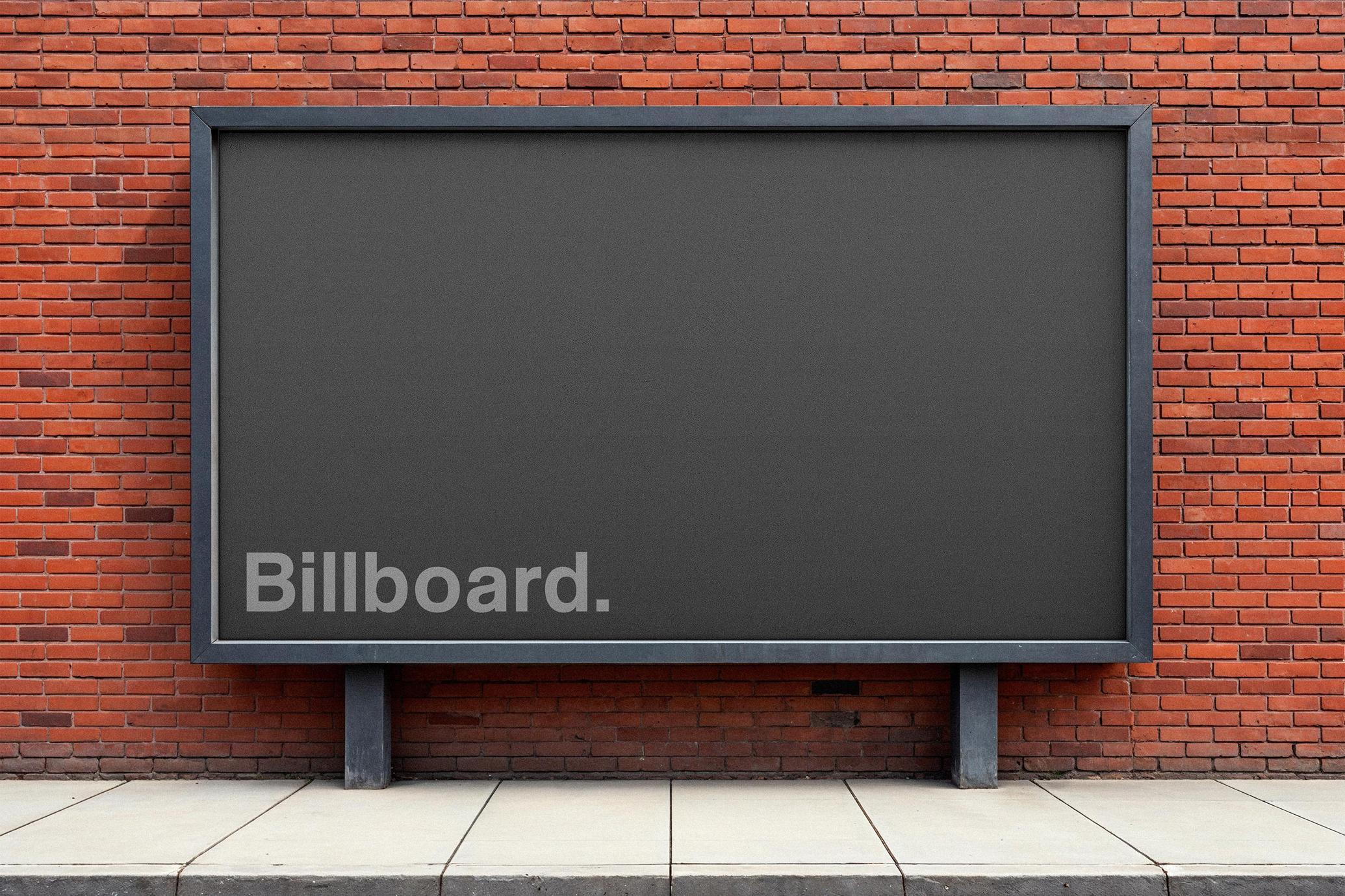 Brick Wall Billboard Mockup