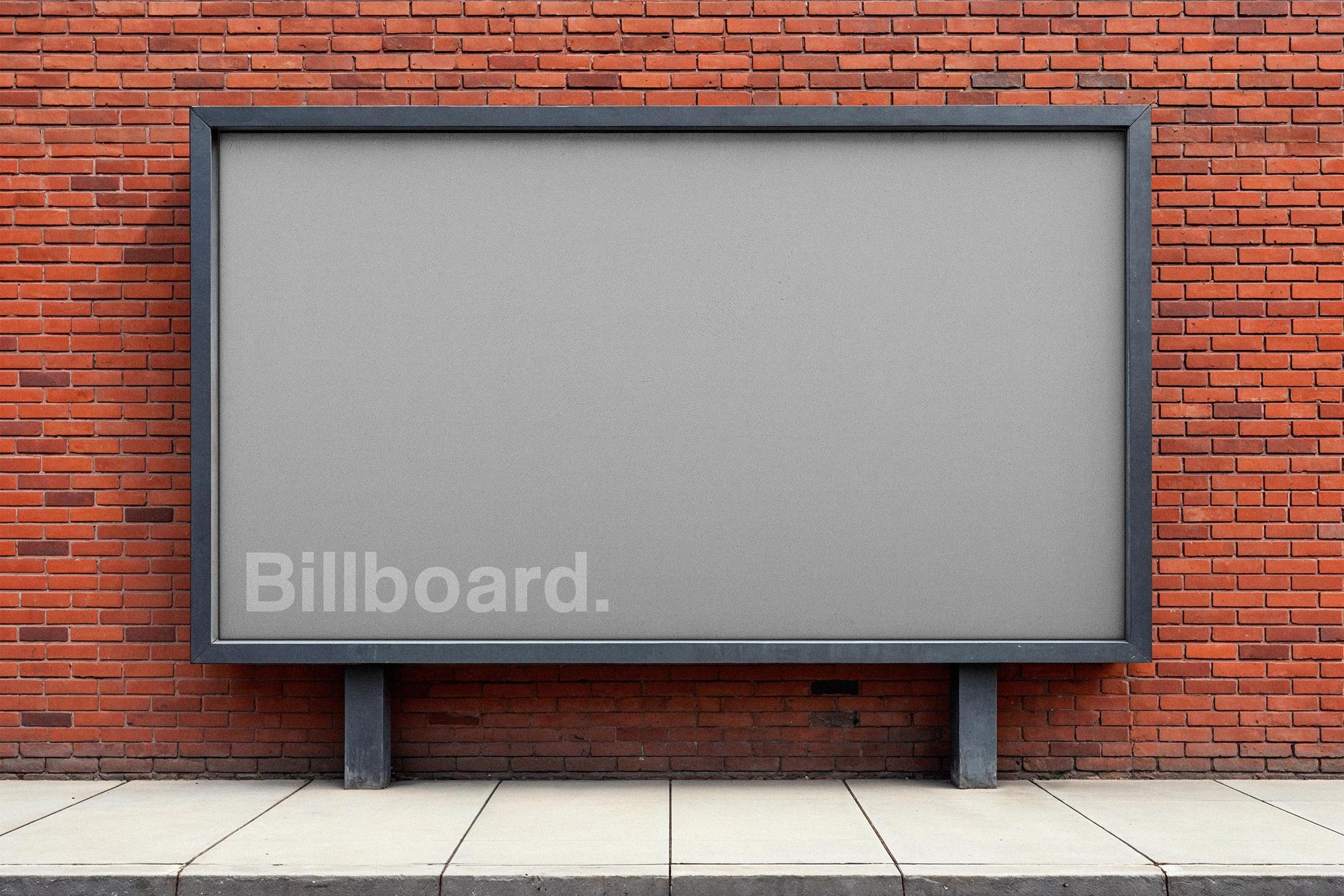 Brick Wall Billboard Mockup