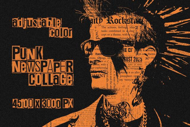 Newspaper Collage Photo Effect