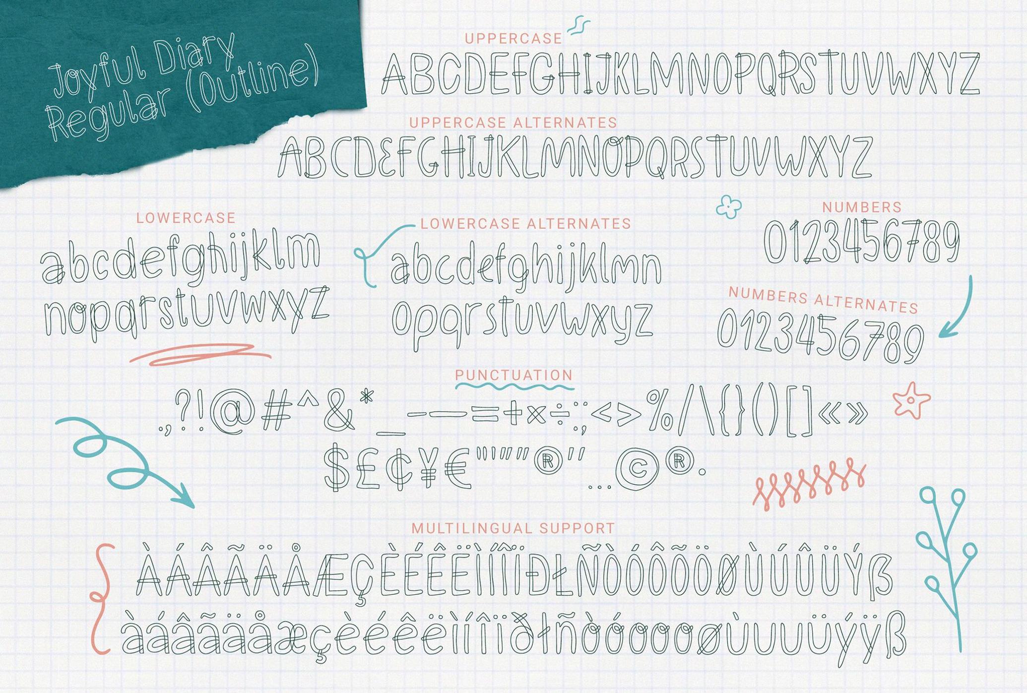 Joyful Diary | Playful Handwritten Font Trio