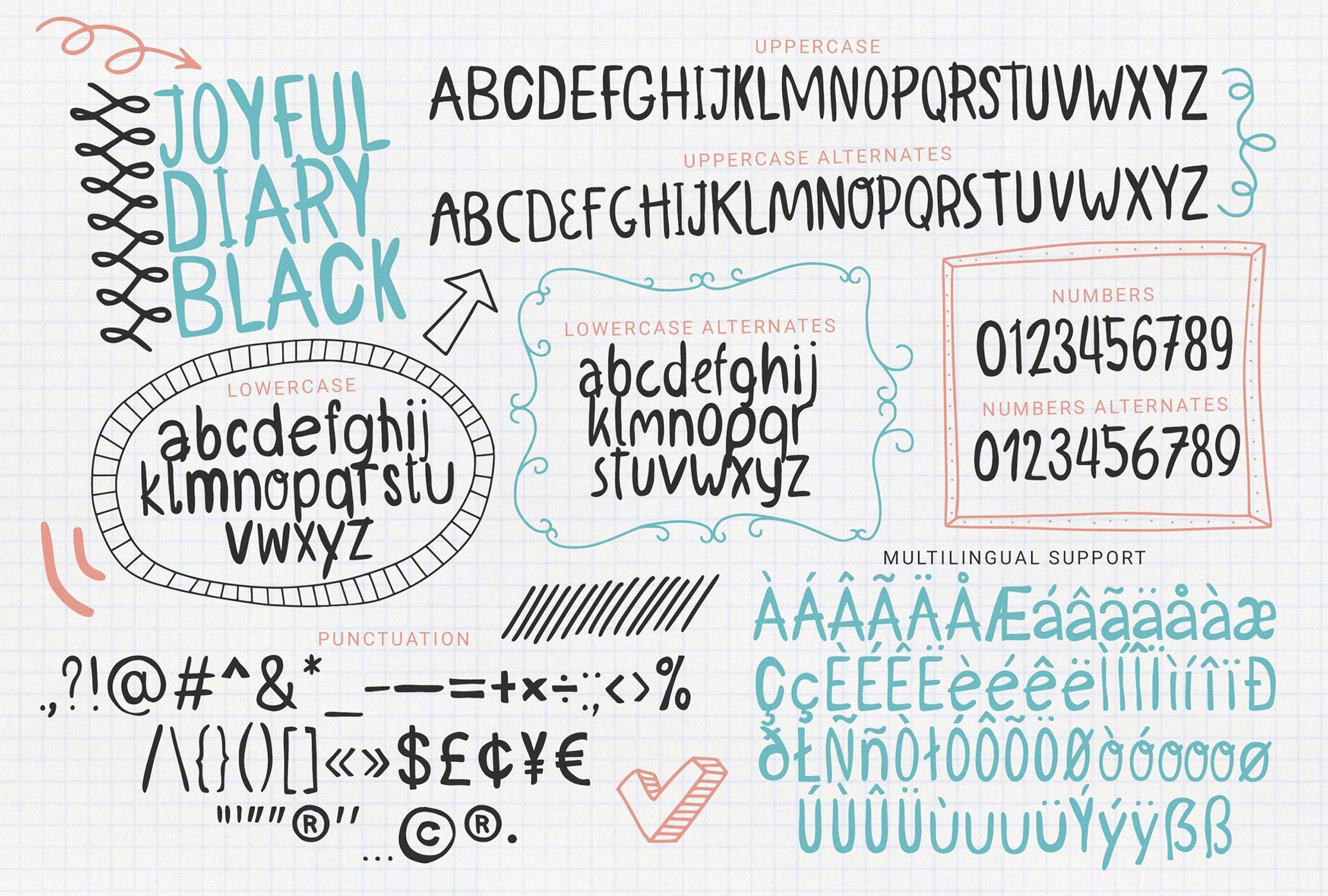 Joyful Diary | Playful Handwritten Font Trio