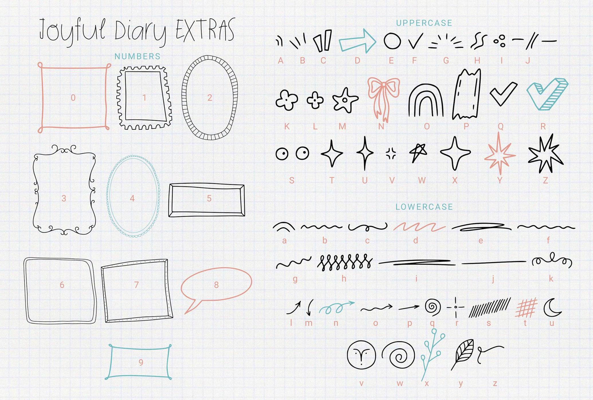 Joyful Diary | Playful Handwritten Font Trio