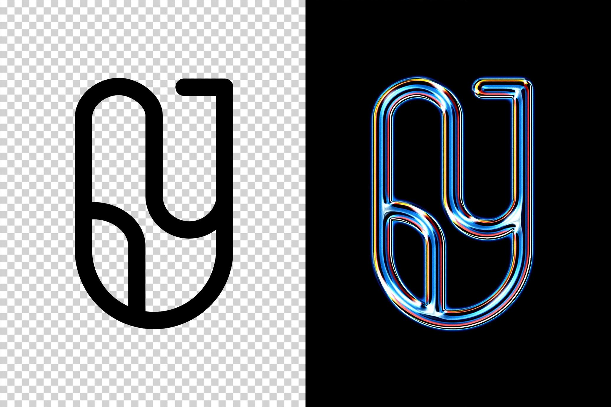 Luminous Chrome Text & Logo Effect