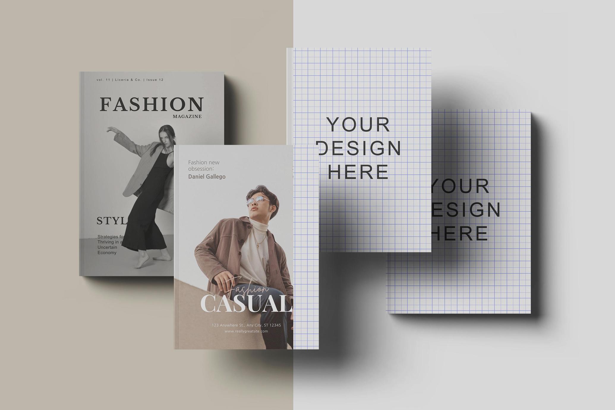Softcover Books / Magazines Mockup Scene