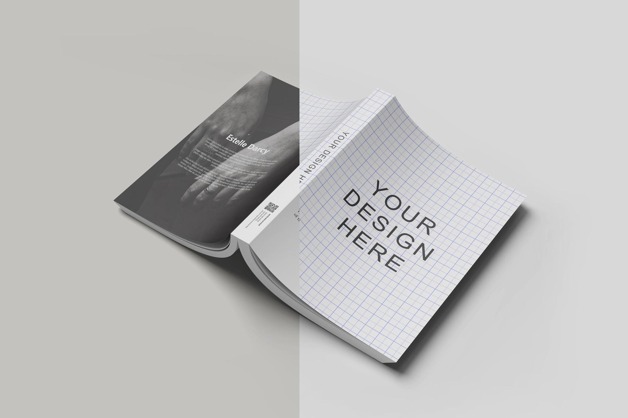 Open Softcover Book Mockup