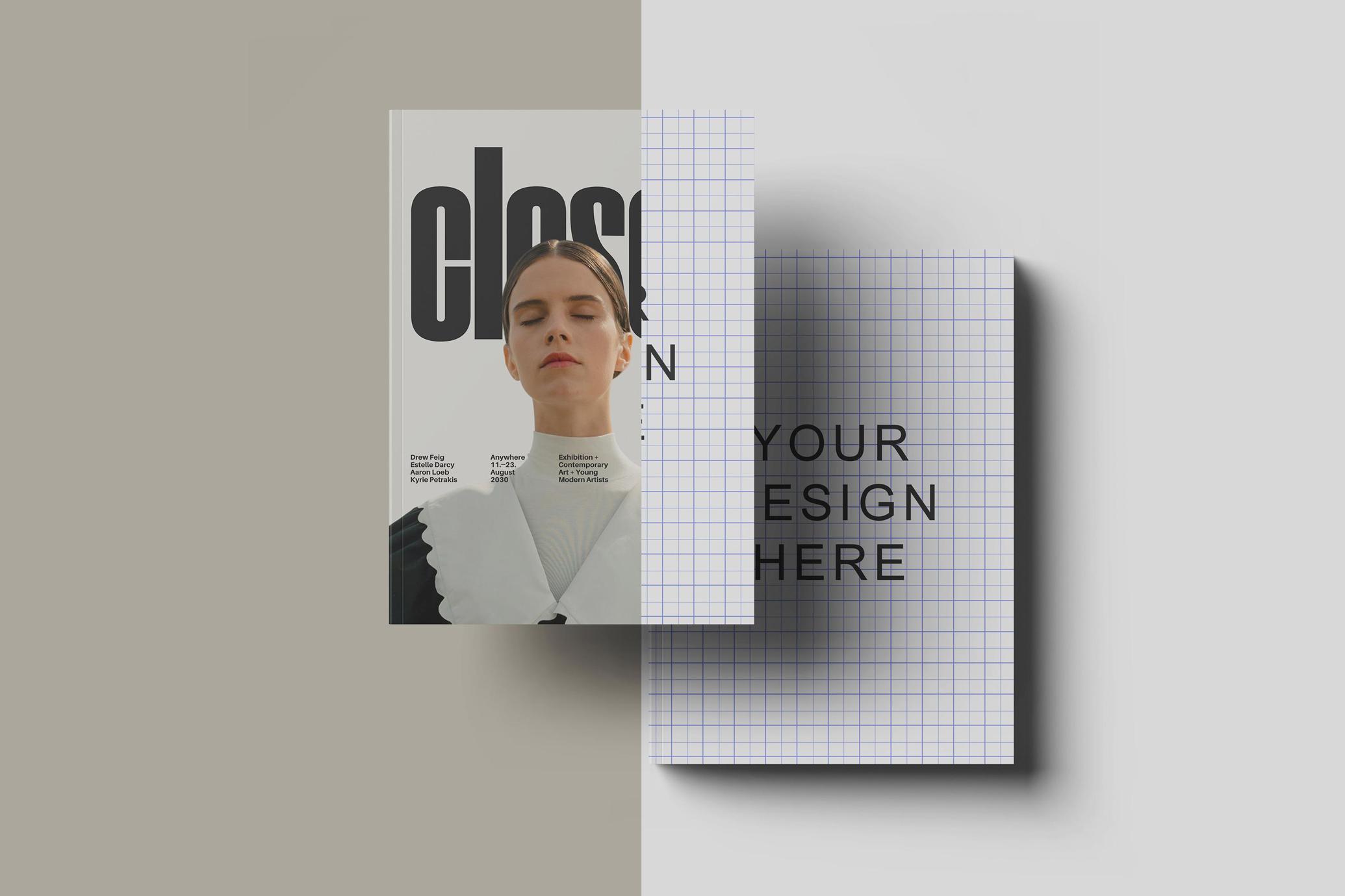 Floating Books Mockup Scene