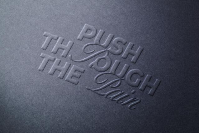 Paper Emboss Logo Mockup