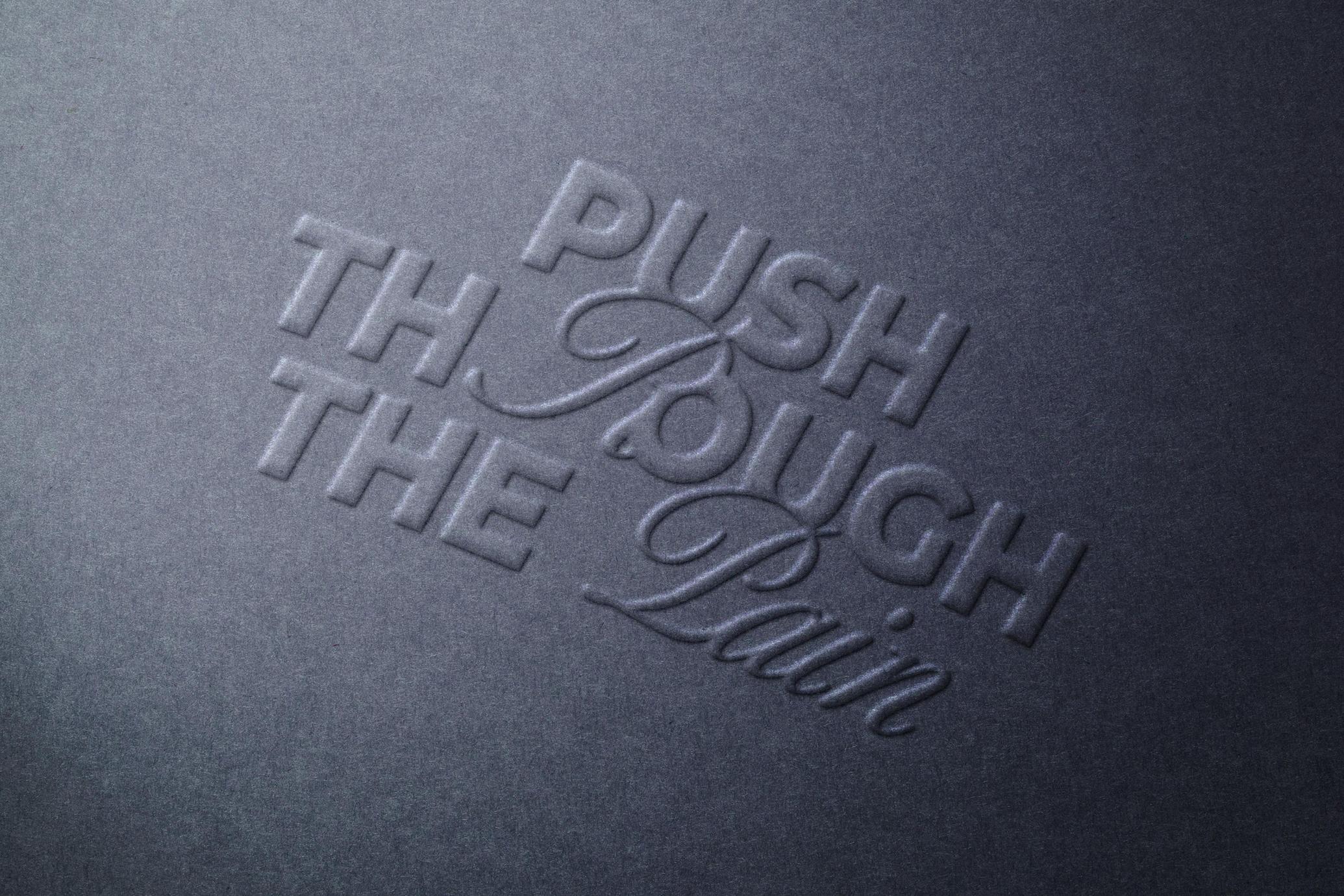 Paper Emboss Logo Mockup