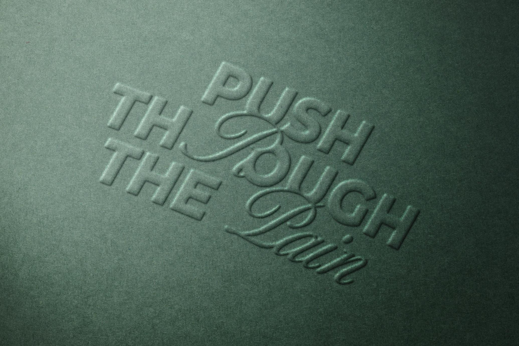 Paper Emboss Logo Mockup