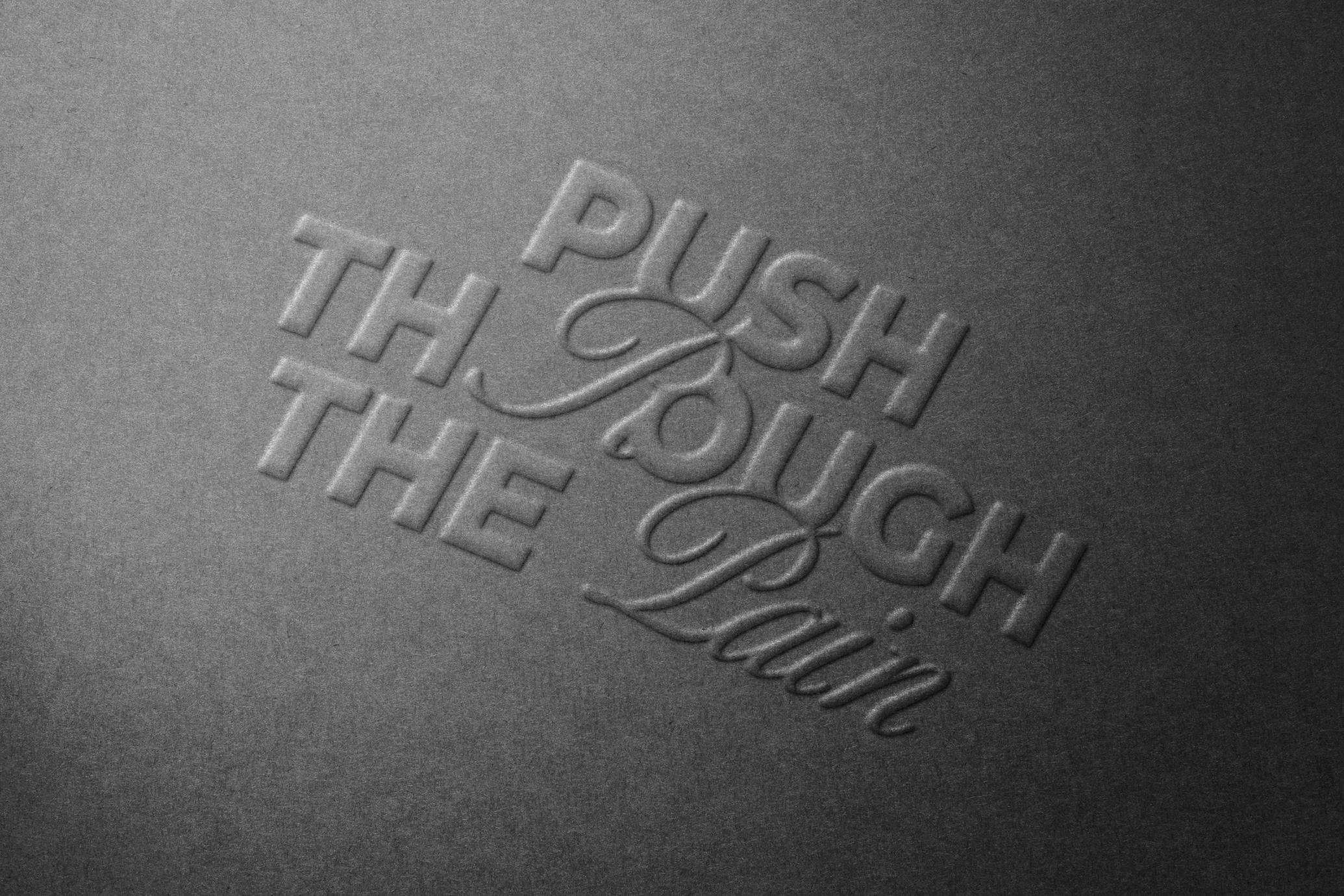 Paper Emboss Logo Mockup