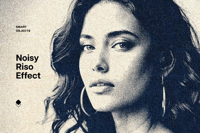 Noisy Risograph Photo Effect