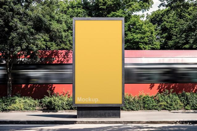 Train Station Vertical Screen Mockup