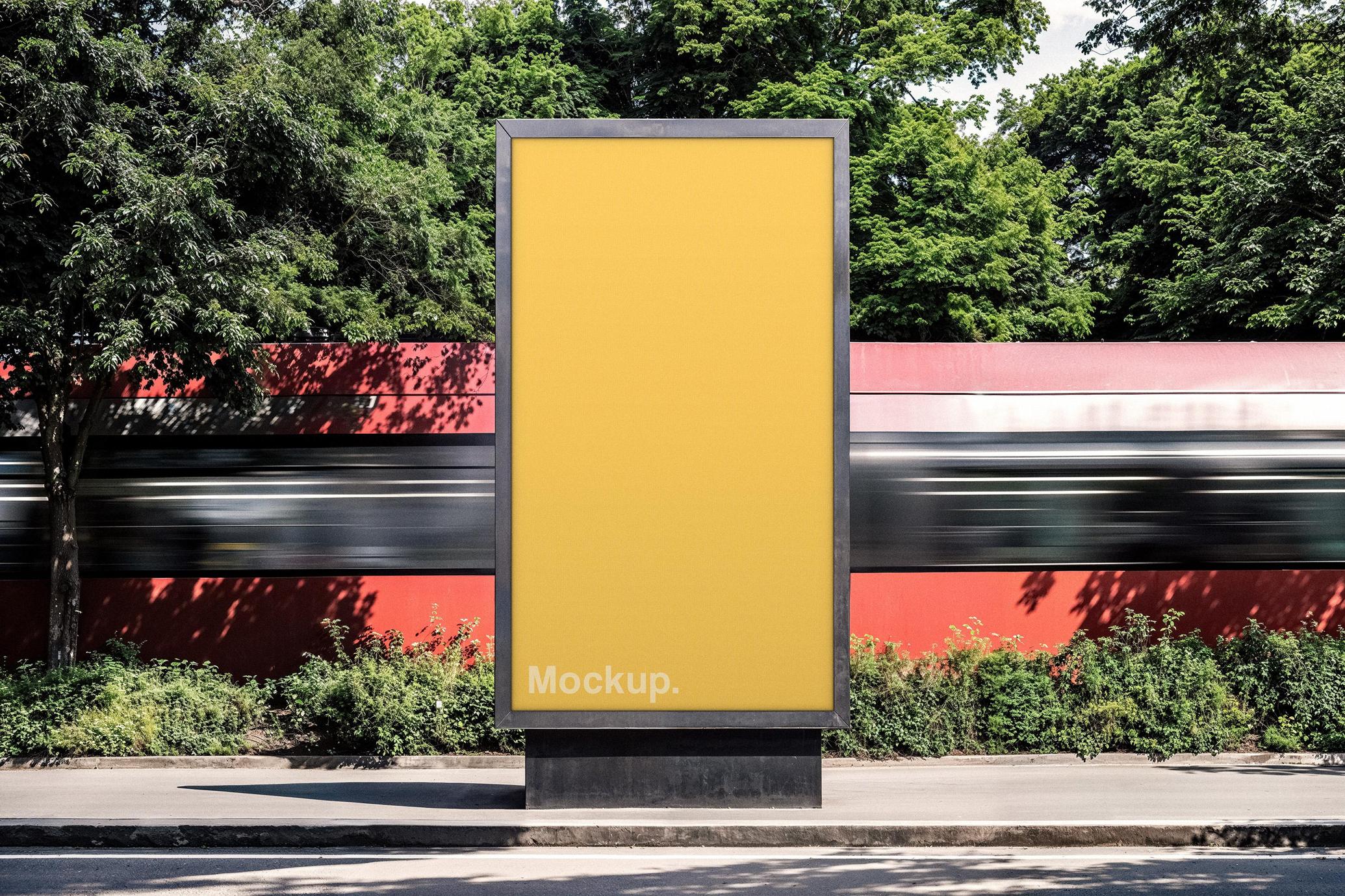 Train Station Vertical Screen Mockup