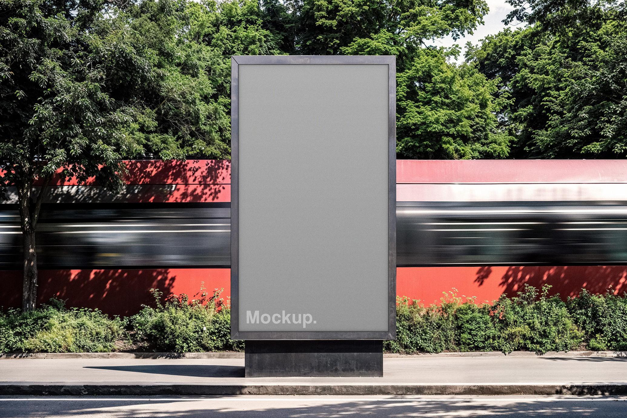 Train Station Vertical Screen Mockup