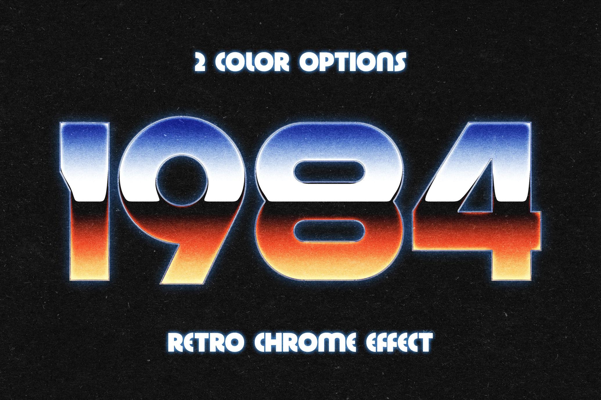 Retro Wave Chrome Text Effect