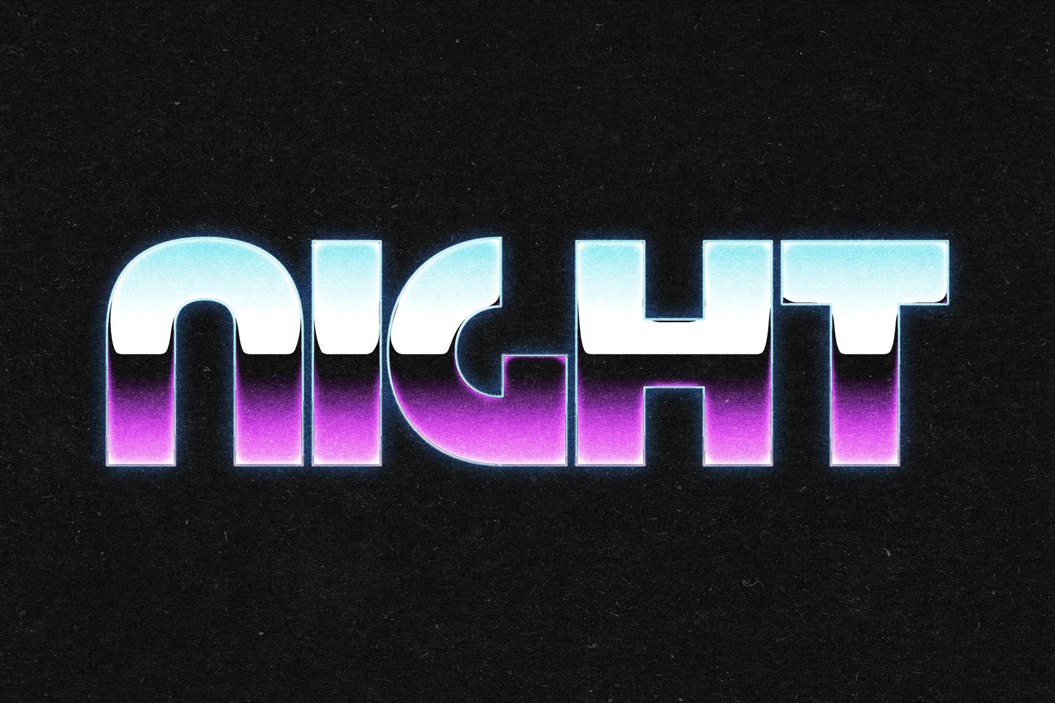 Retro Wave Chrome Text Effect
