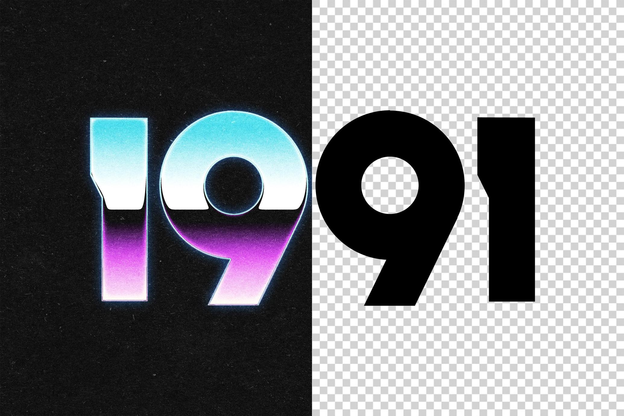 Retro Wave Chrome Text Effect