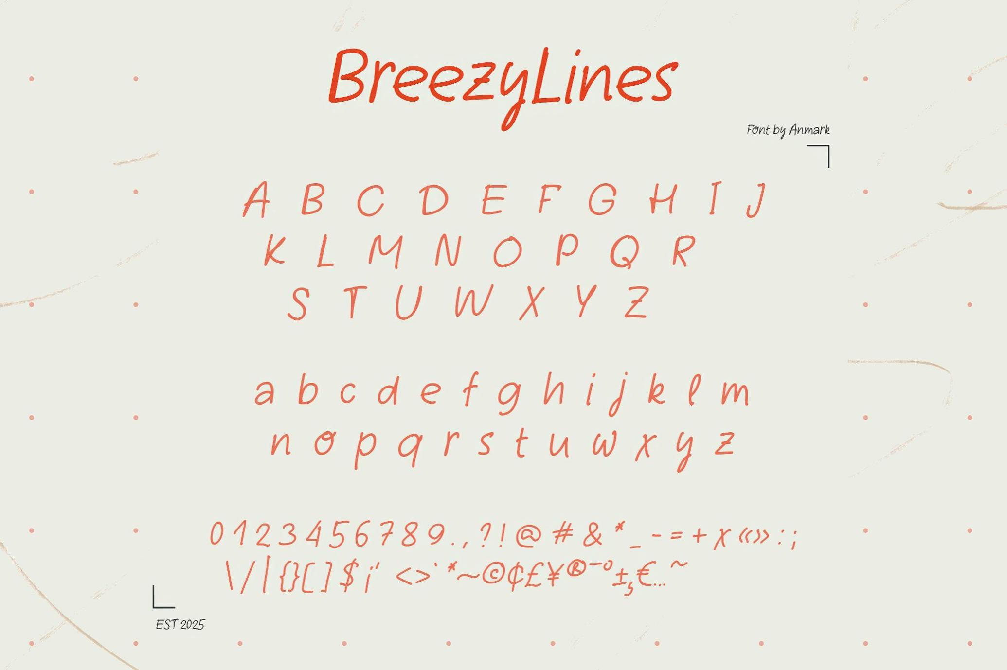 Breezy Lines — Handwritten Font