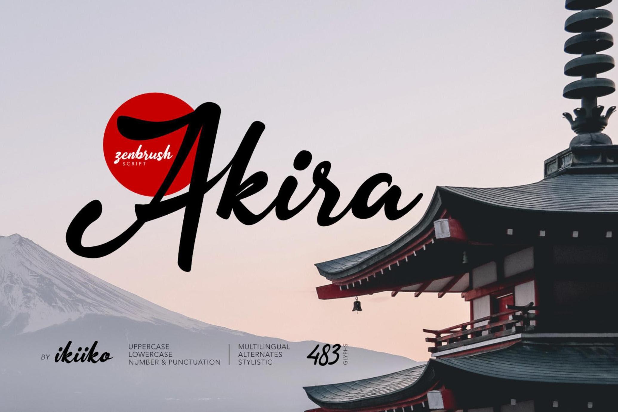 Akira - Zen Brush Script