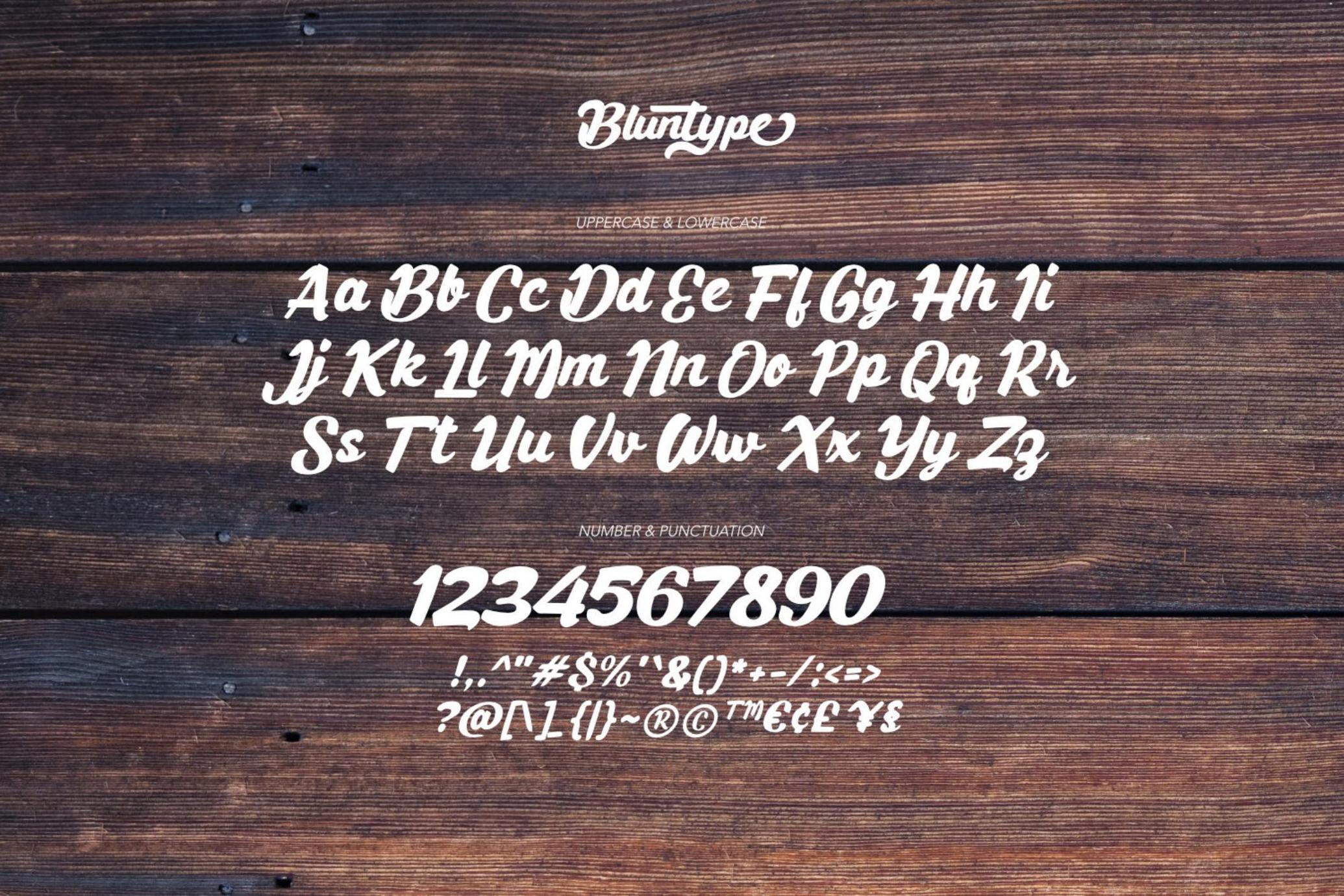 Bluntype - Barbershop Font