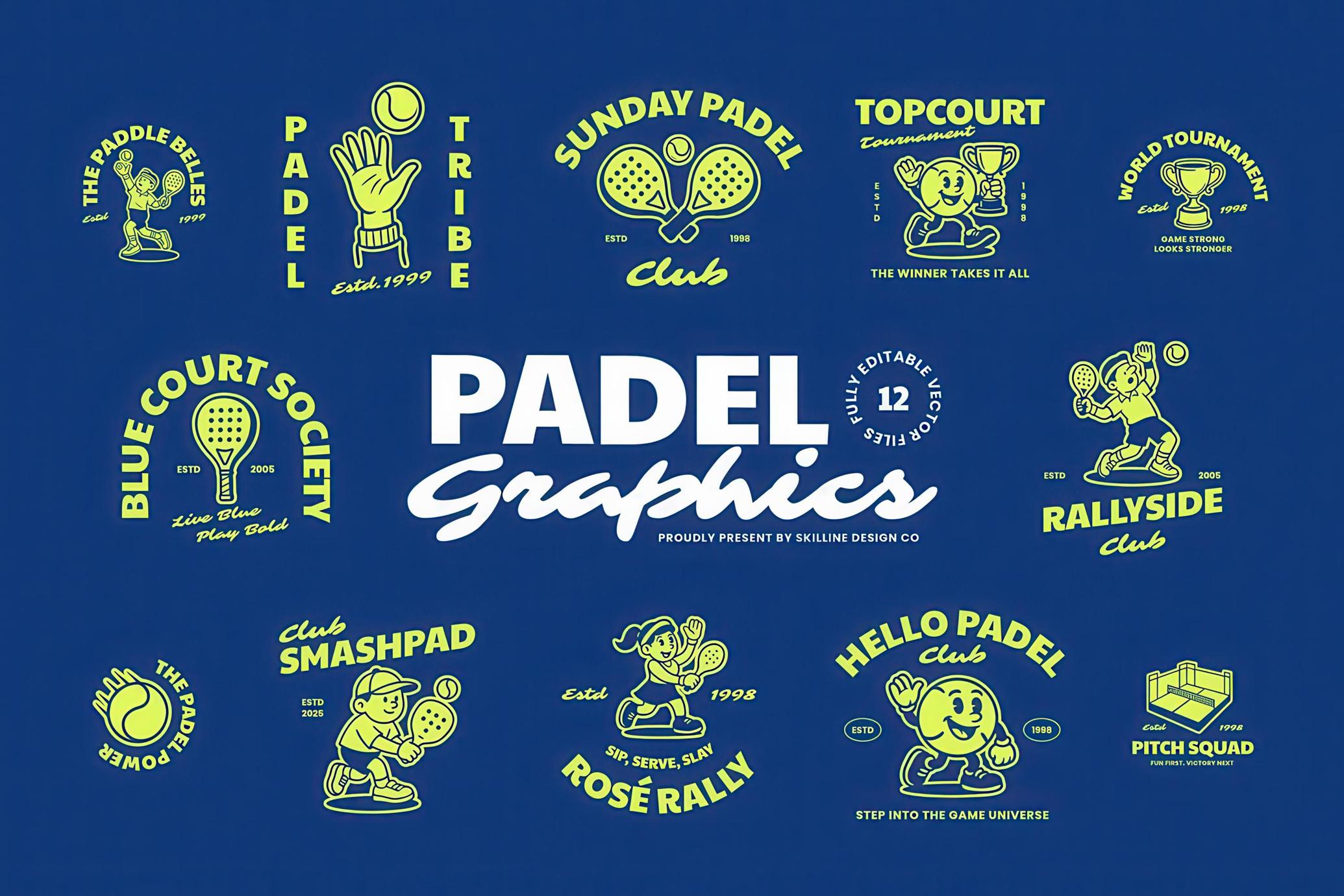 Padel Vector Graphics Collection