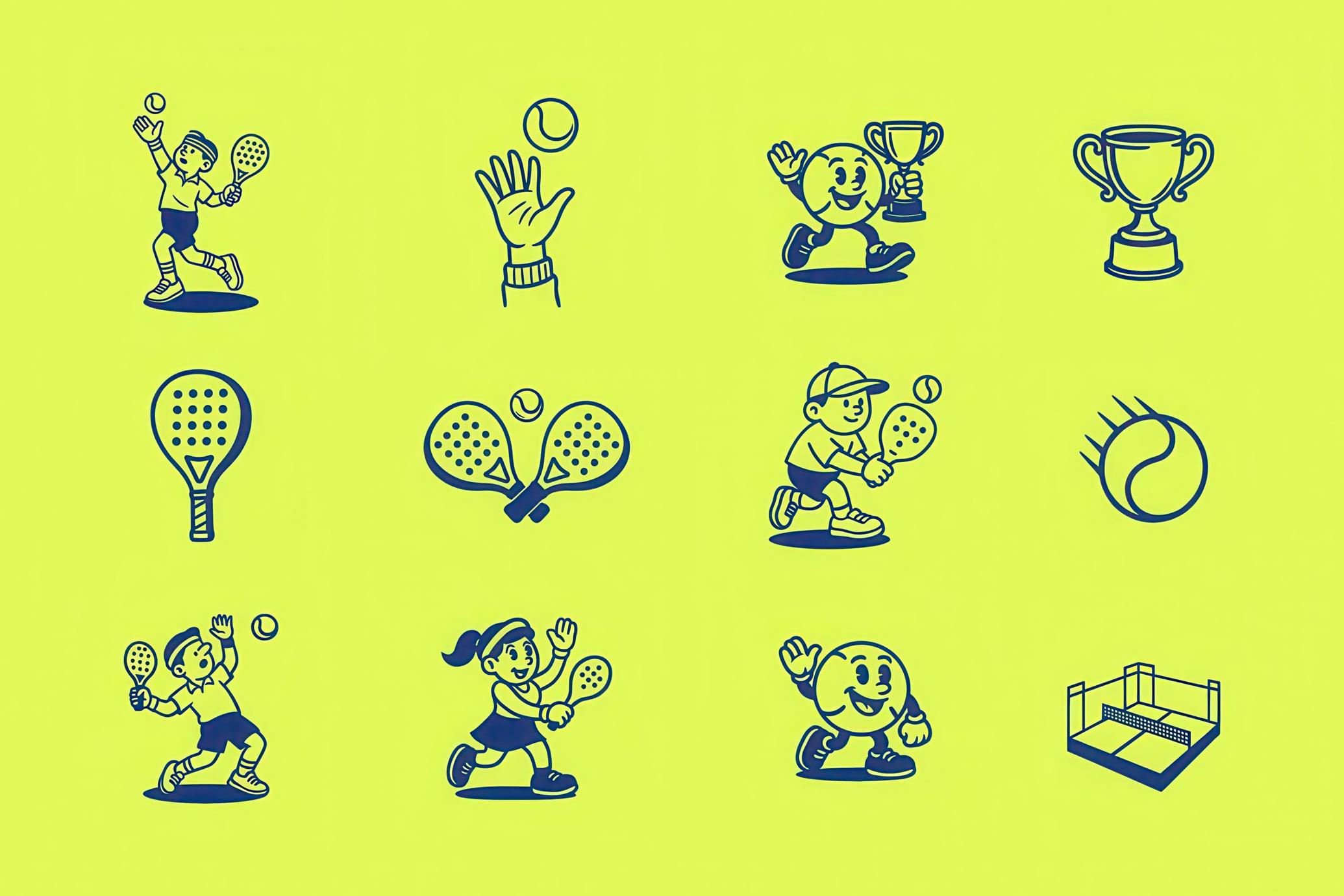 Padel Vector Graphics Collection